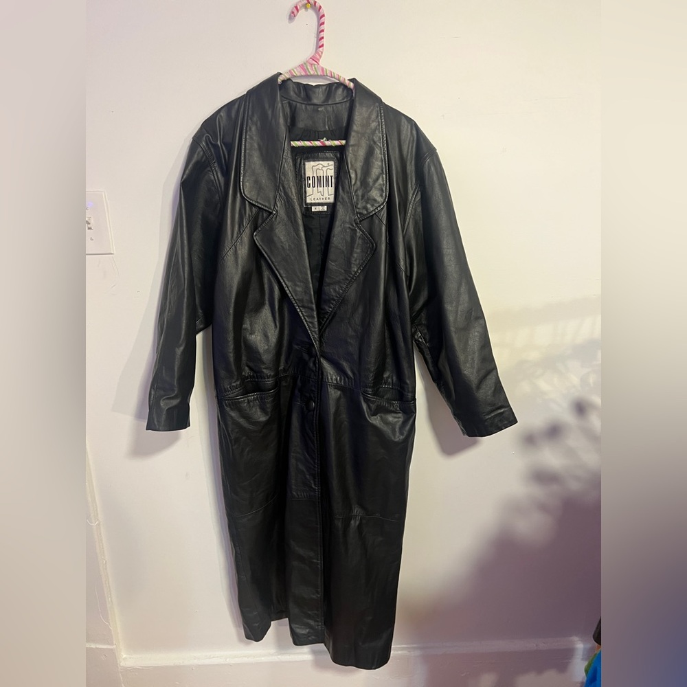 Vintage comint leather duster coat.